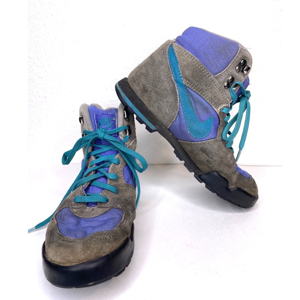 Nike Womens Hiking Boots Vintage 90s ACG Style 6.5 Grey Purple Teal